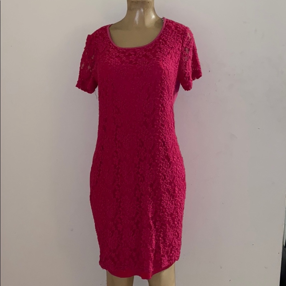 3x$20 Plus Size 1X 2X Lace Pink Dress